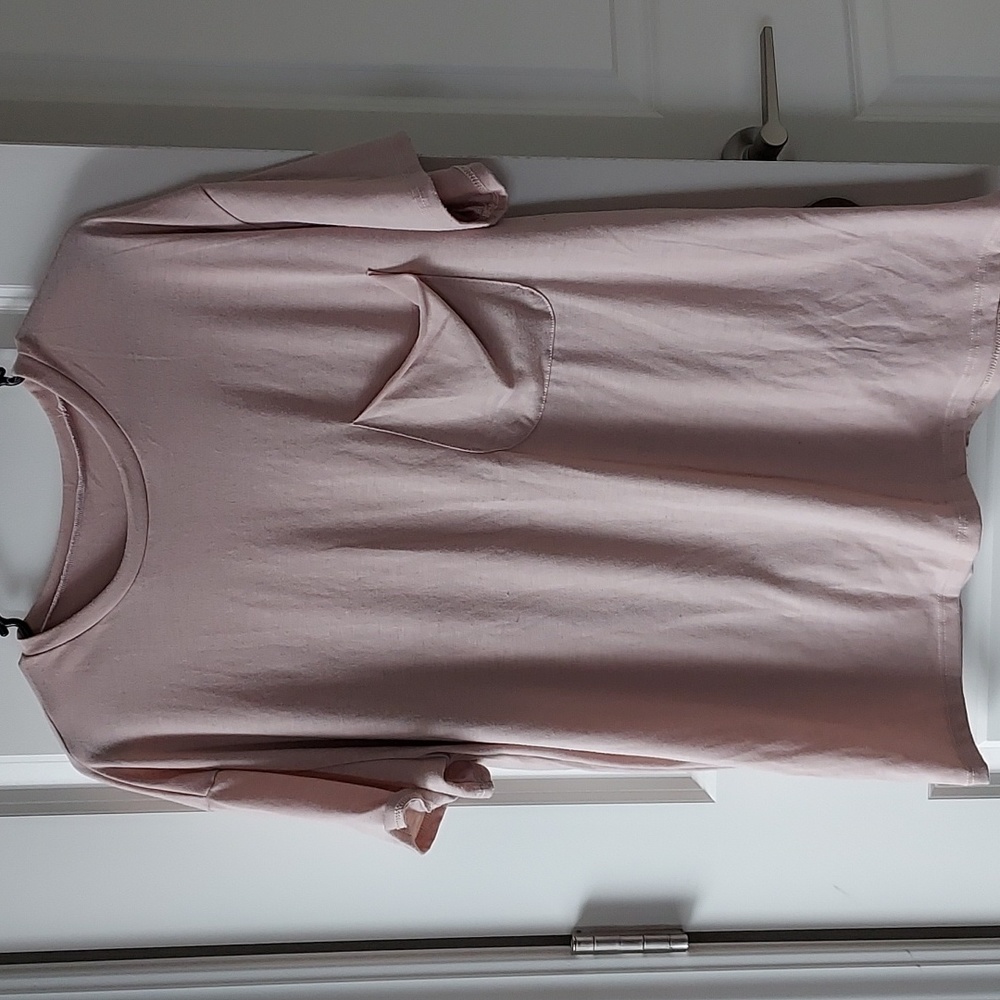 T shirt short sleeve peach large